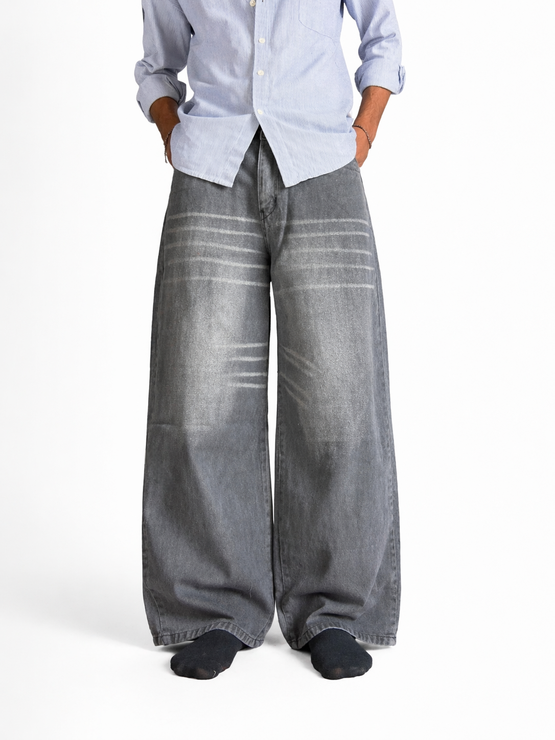 Silver Fade Ultra Baggy Jeans