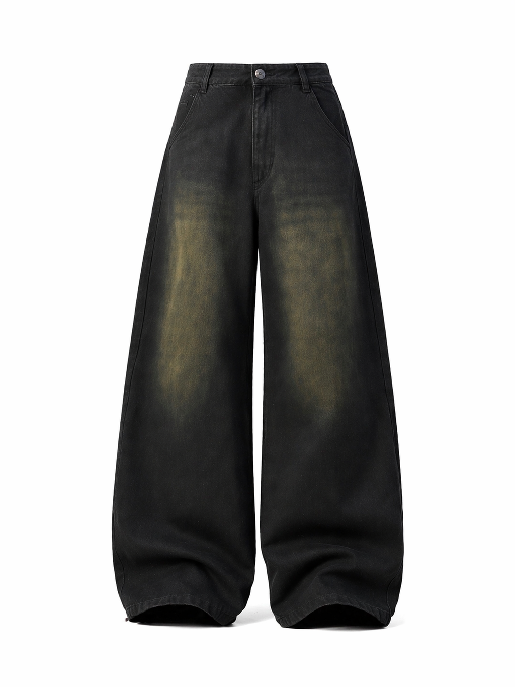 Olive Fade Black Baggy Jeans