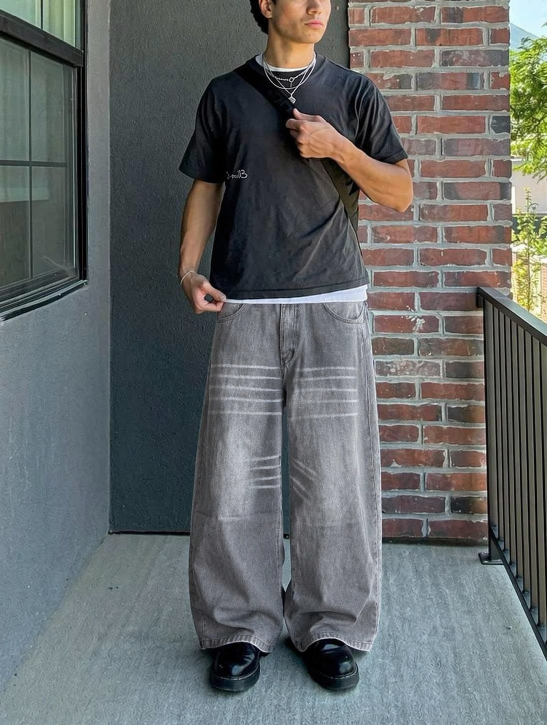 Silver Fade Ultra Baggy Jeans