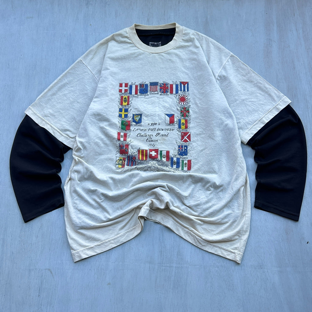 Global Flags Vintage Graphic Tee