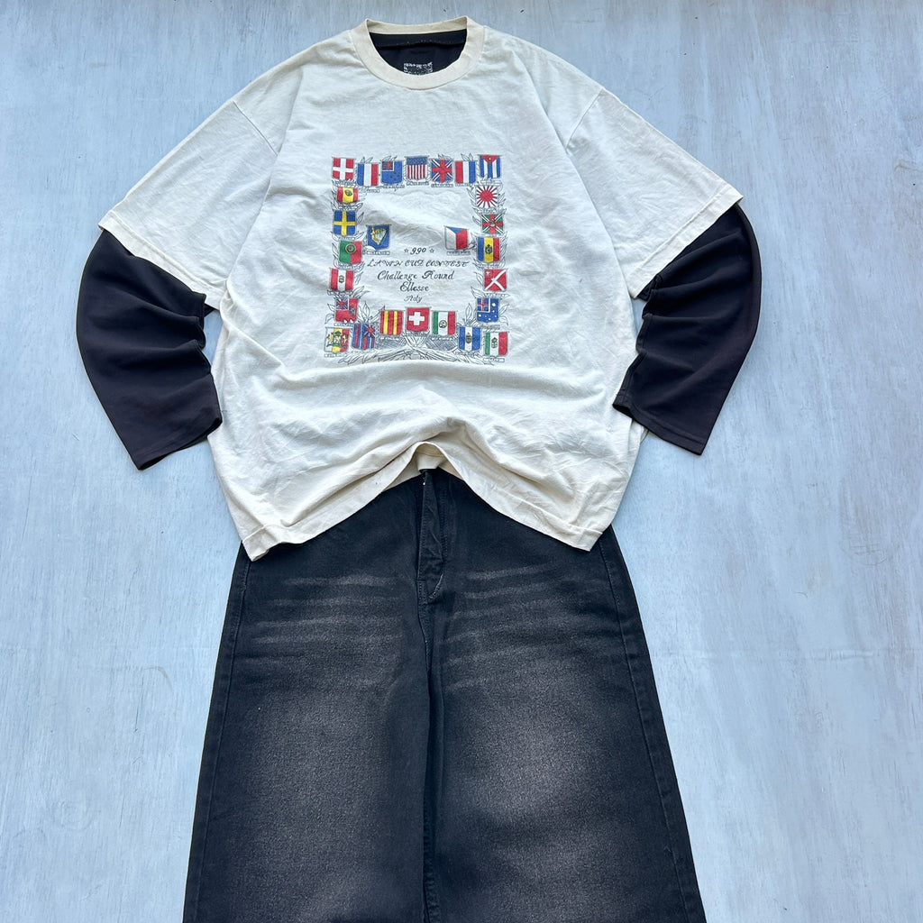 Global Flags Vintage Graphic Tee