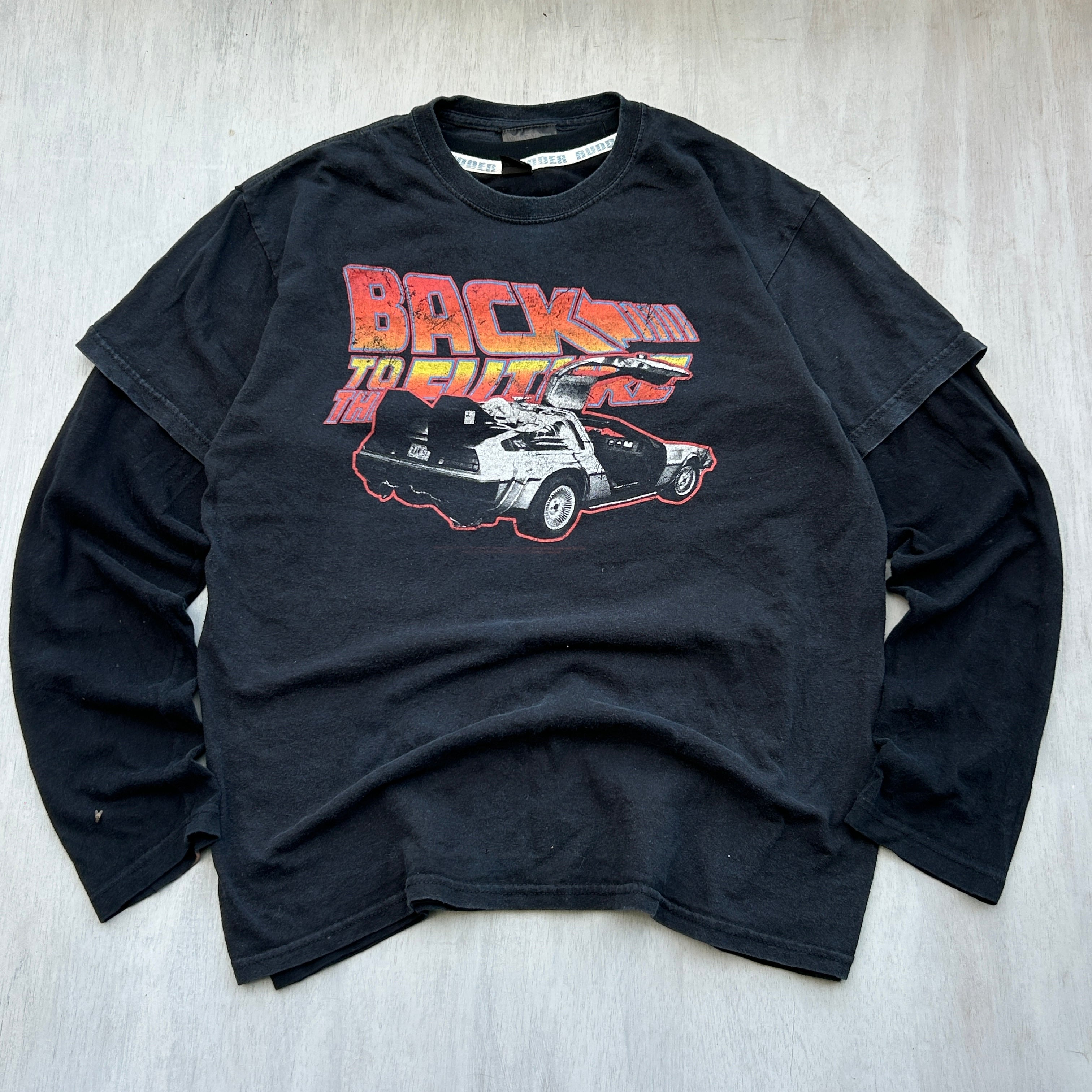 Back to the Future DeLorean Graphic Layered Tee