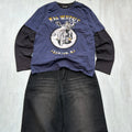 Mad Wheels Biker Club Graphic Layered Tee