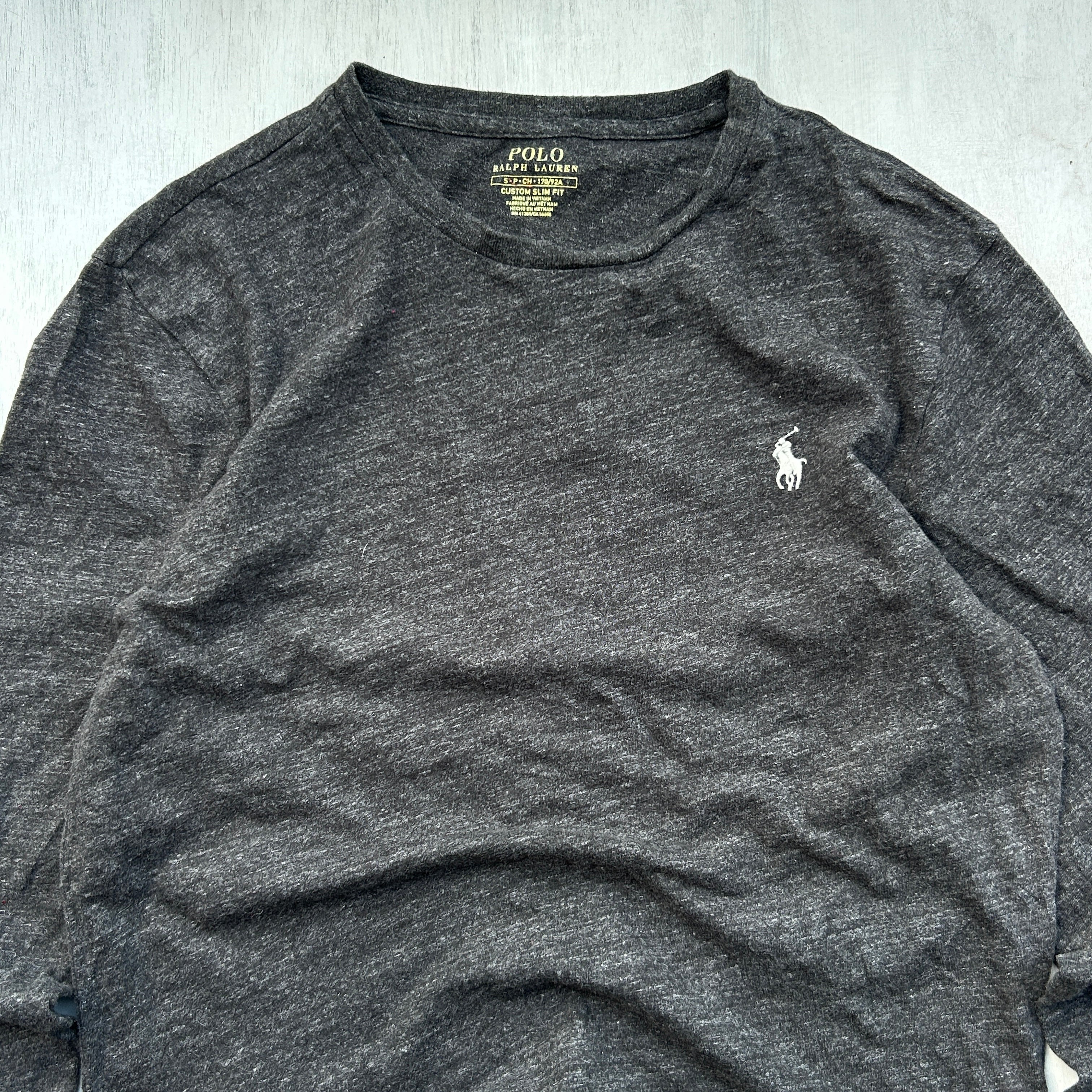 Polo Ralph Lauren Charcoal Long Sleeve Tee