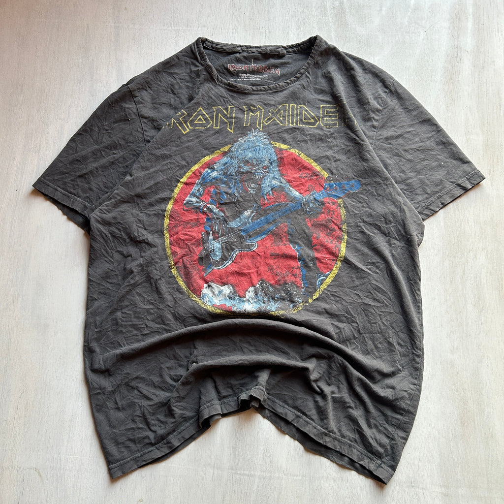 Iron Maiden Vintage Band Tee (Distressed Black)