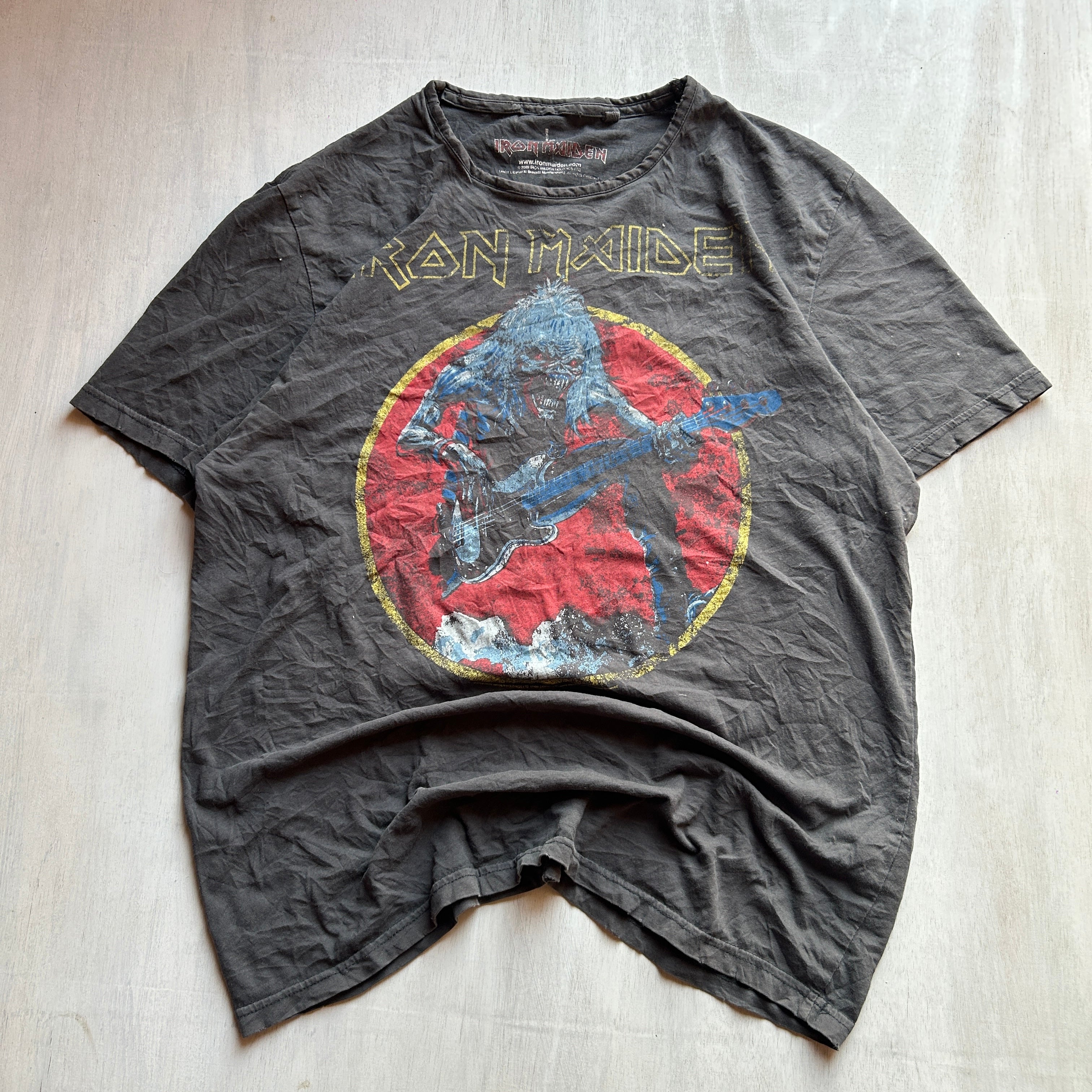 Iron Maiden Vintage Band Tee (Distressed Black)