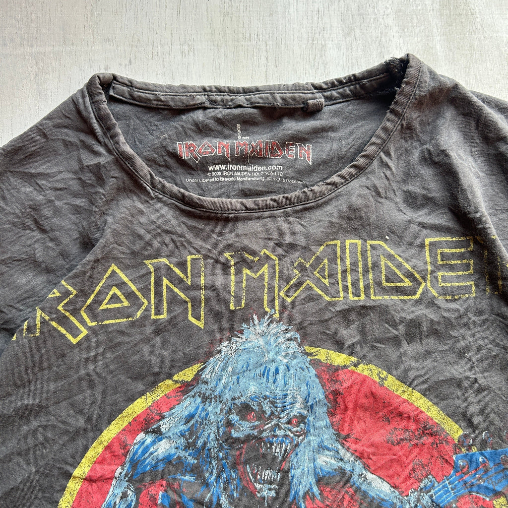 Iron Maiden Vintage Band Tee (Distressed Black)