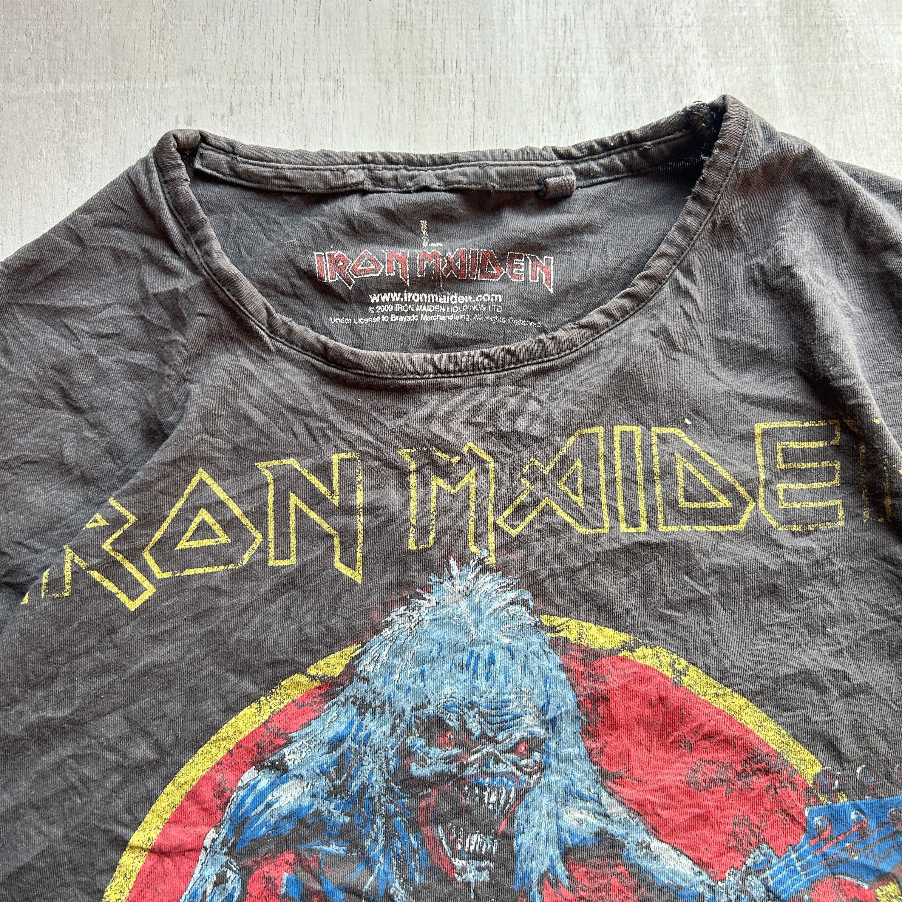 Iron Maiden Vintage Band Tee (Distressed Black)