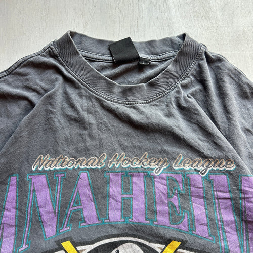 Anaheim Ducks Vintage NHL Graphic Tee (Charcoal Fade)