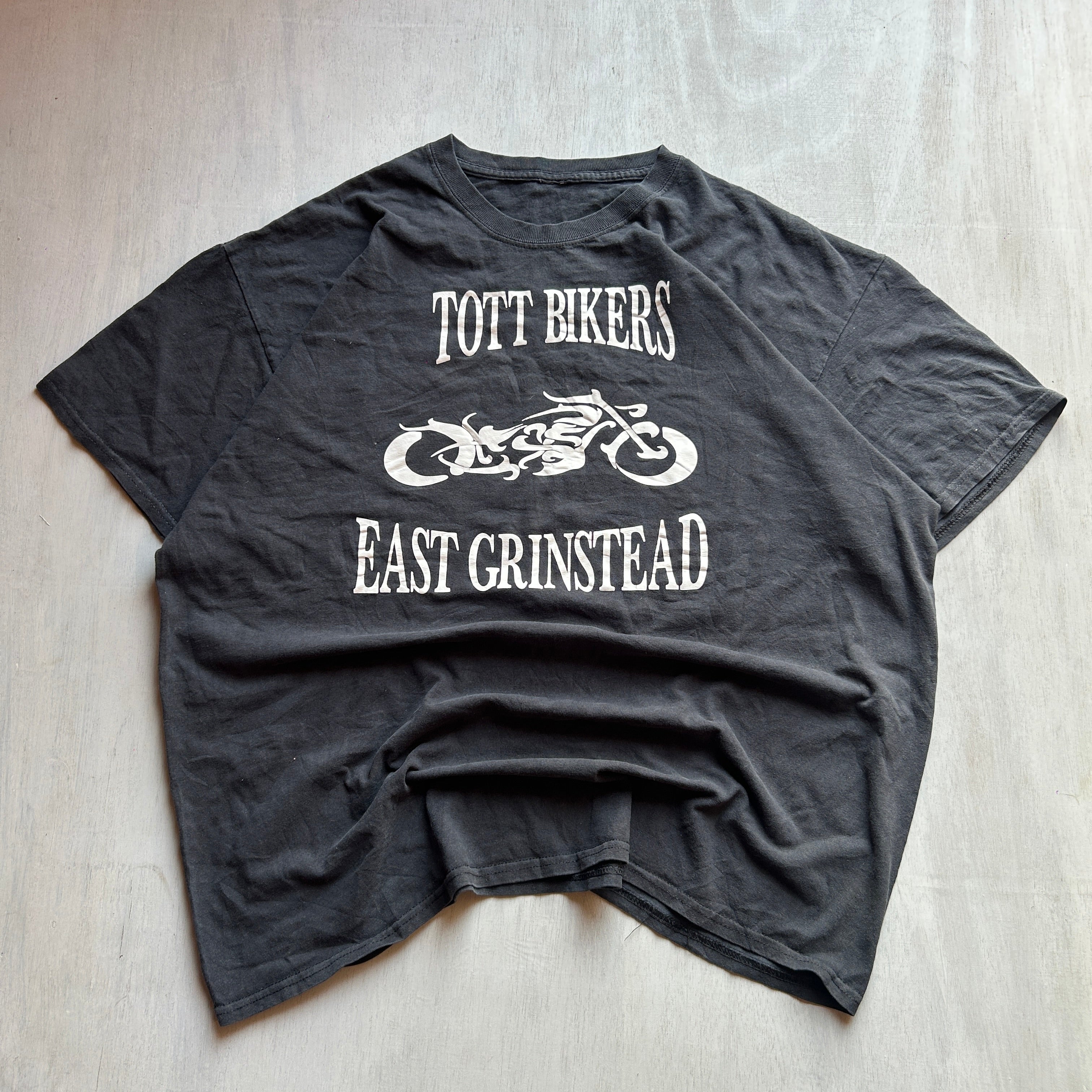 Tott Bikers Vintage Graphic Tee (Faded Black)