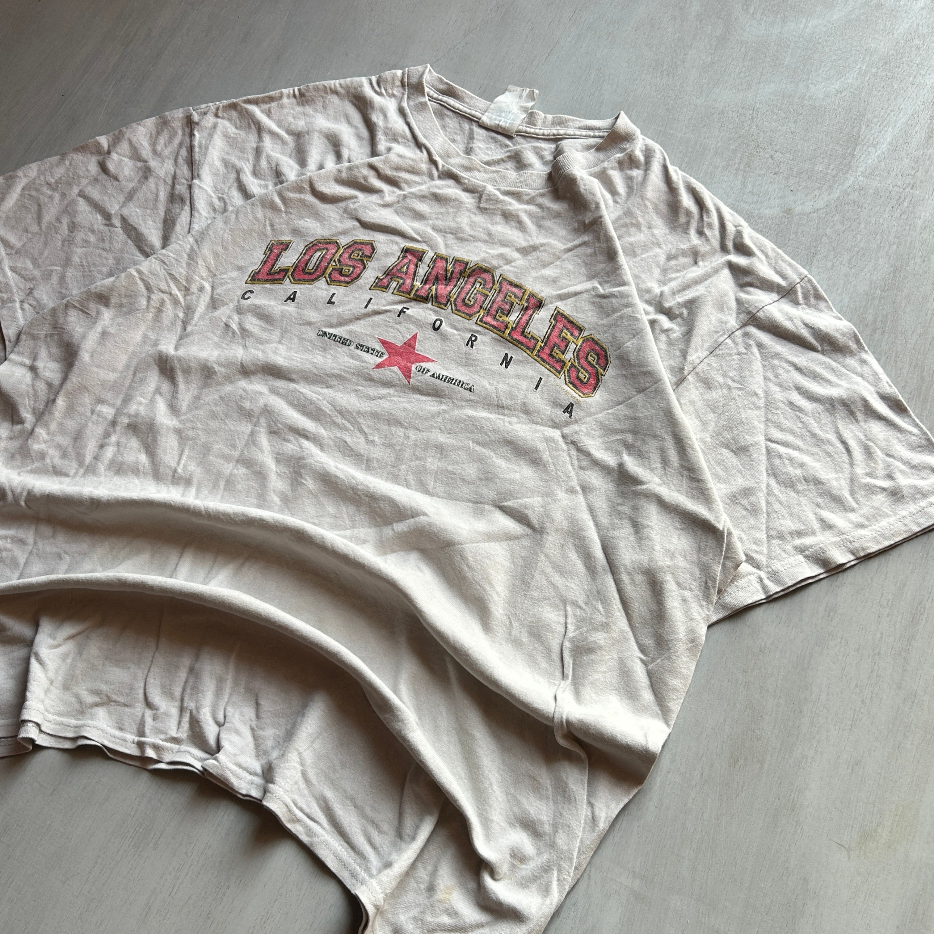 Los Angeles Vintage Graphic Tee (Off-White Fade)