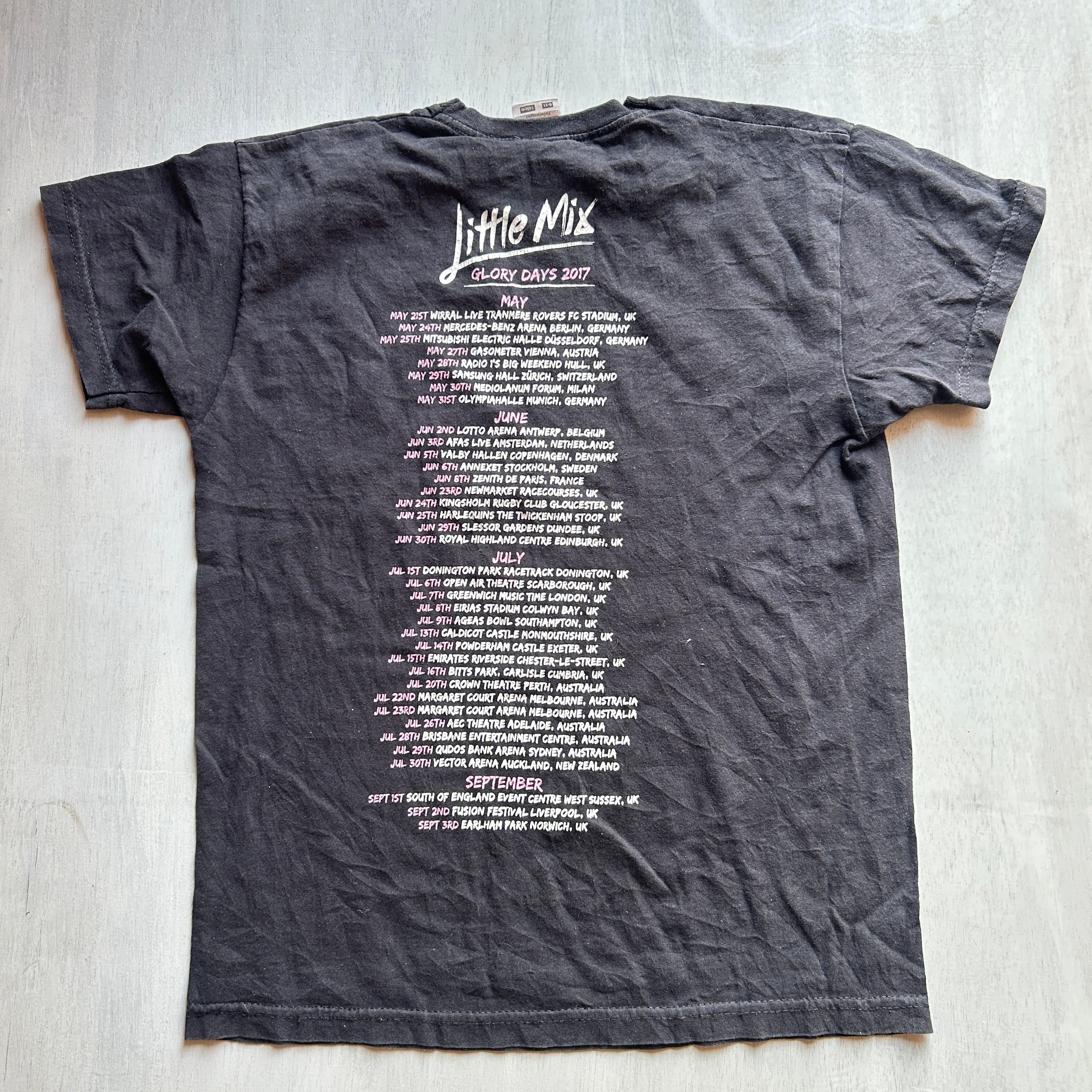 Little Mix Vintage Tour Graphic Tee (Black Fade)