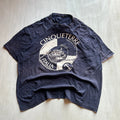 Cinque Terre Italia Vintage Graphic Tee (Navy Fade)