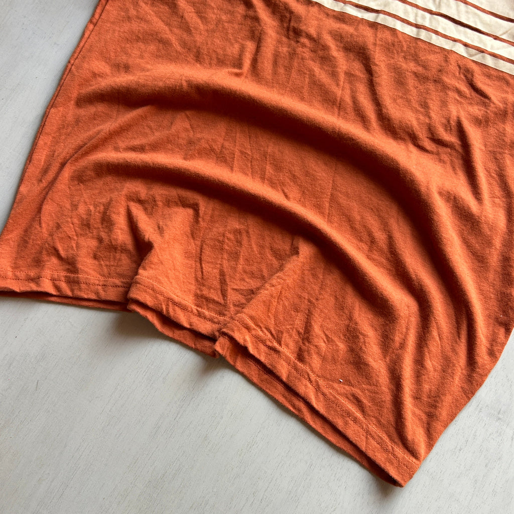 Rust Stripe Henley Tee (Vintage Wash)