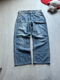 Classic Blue Wide-Leg Denim Jeans - (L)