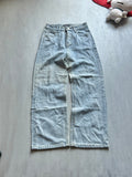 Light Wash Straight Wide Denim - (XS)