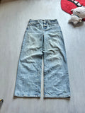 Vintage Wash Light Blue Wide-Leg Jeans - (S)