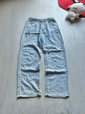 Light Wash Relaxed Wide-Leg Jeans - (XS)