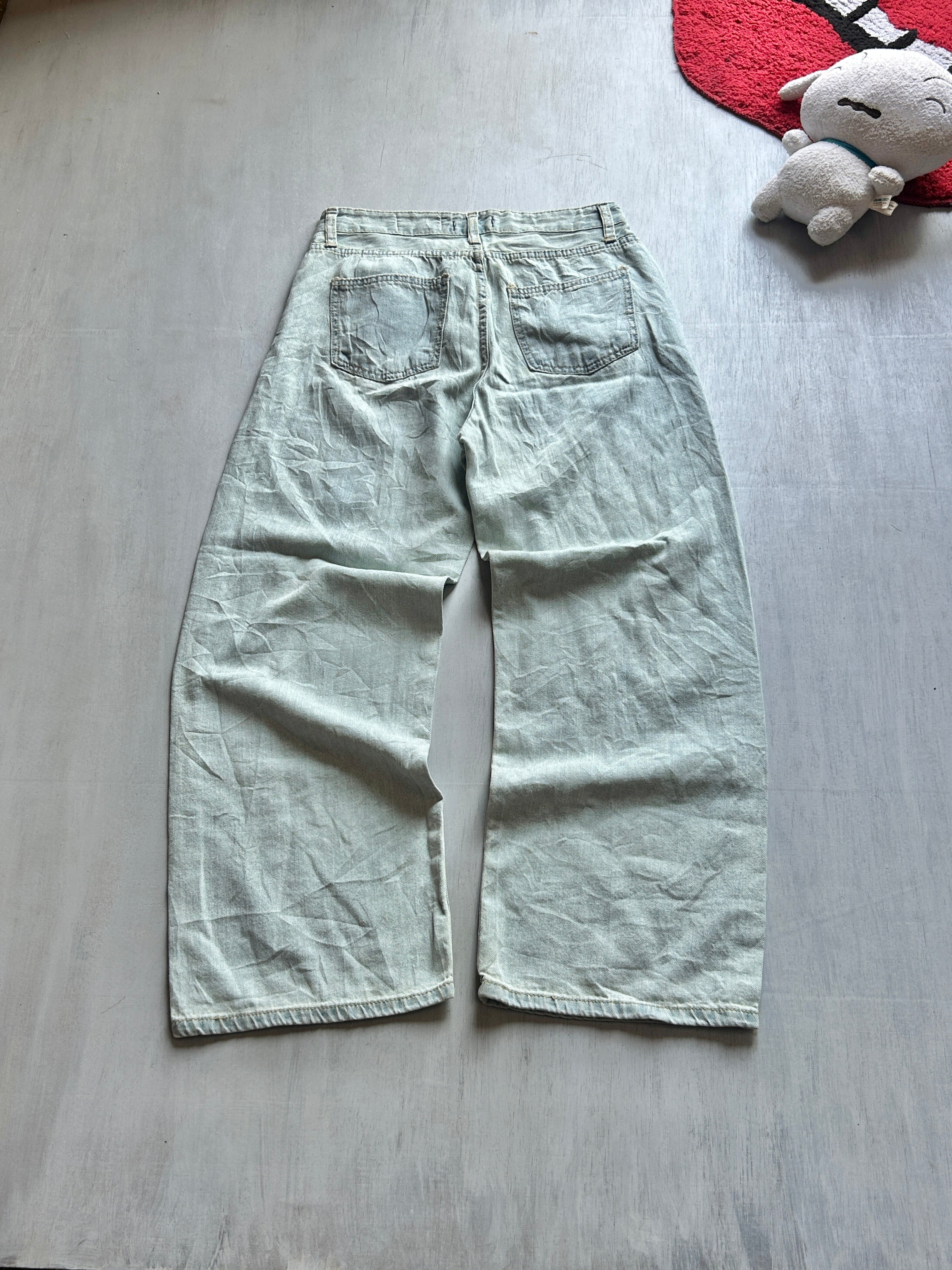 Mint Ice Wide-Leg Denim - (M)
