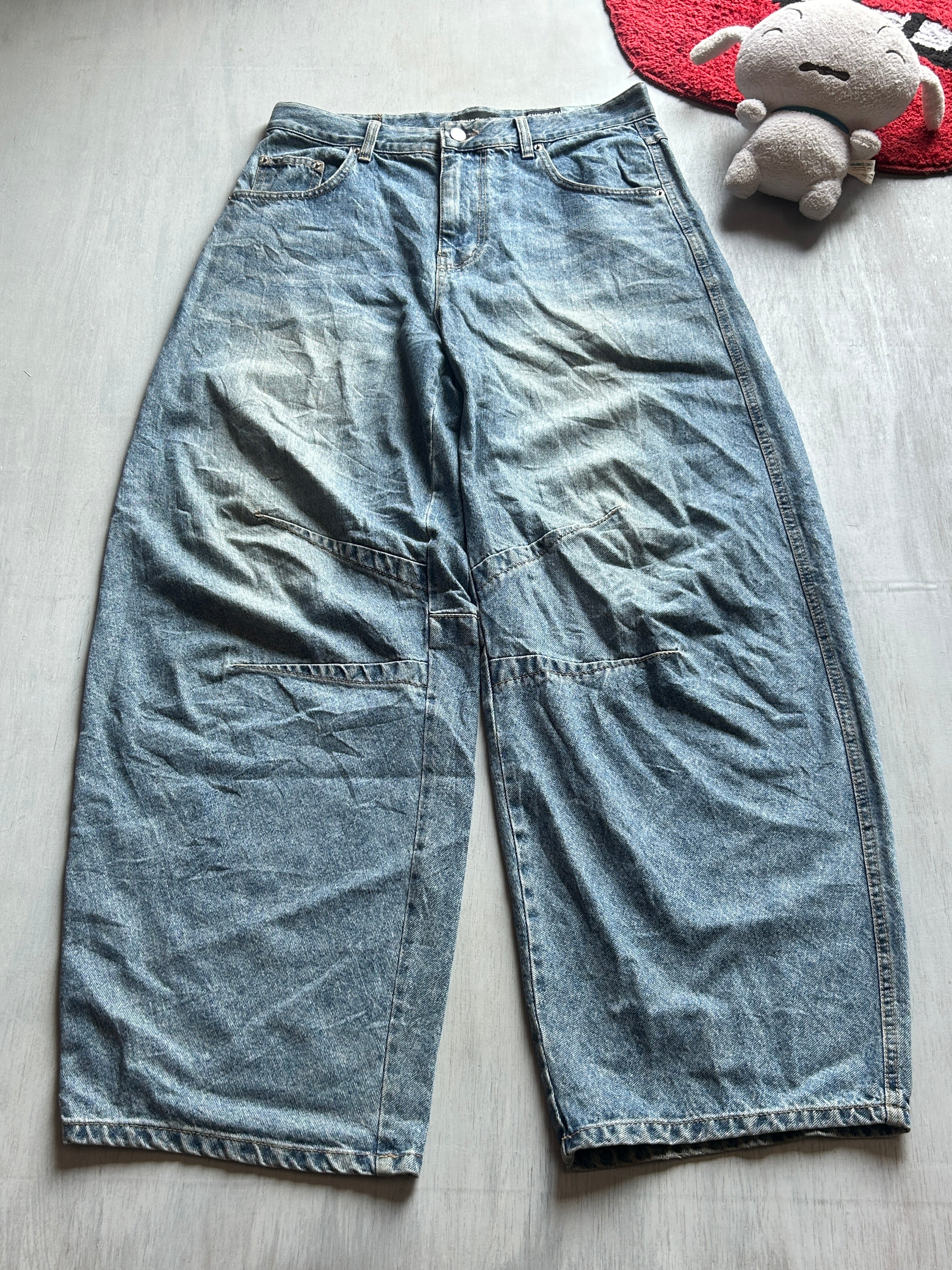 Panelled Vintage Wide-Leg Jeans - (XL)
