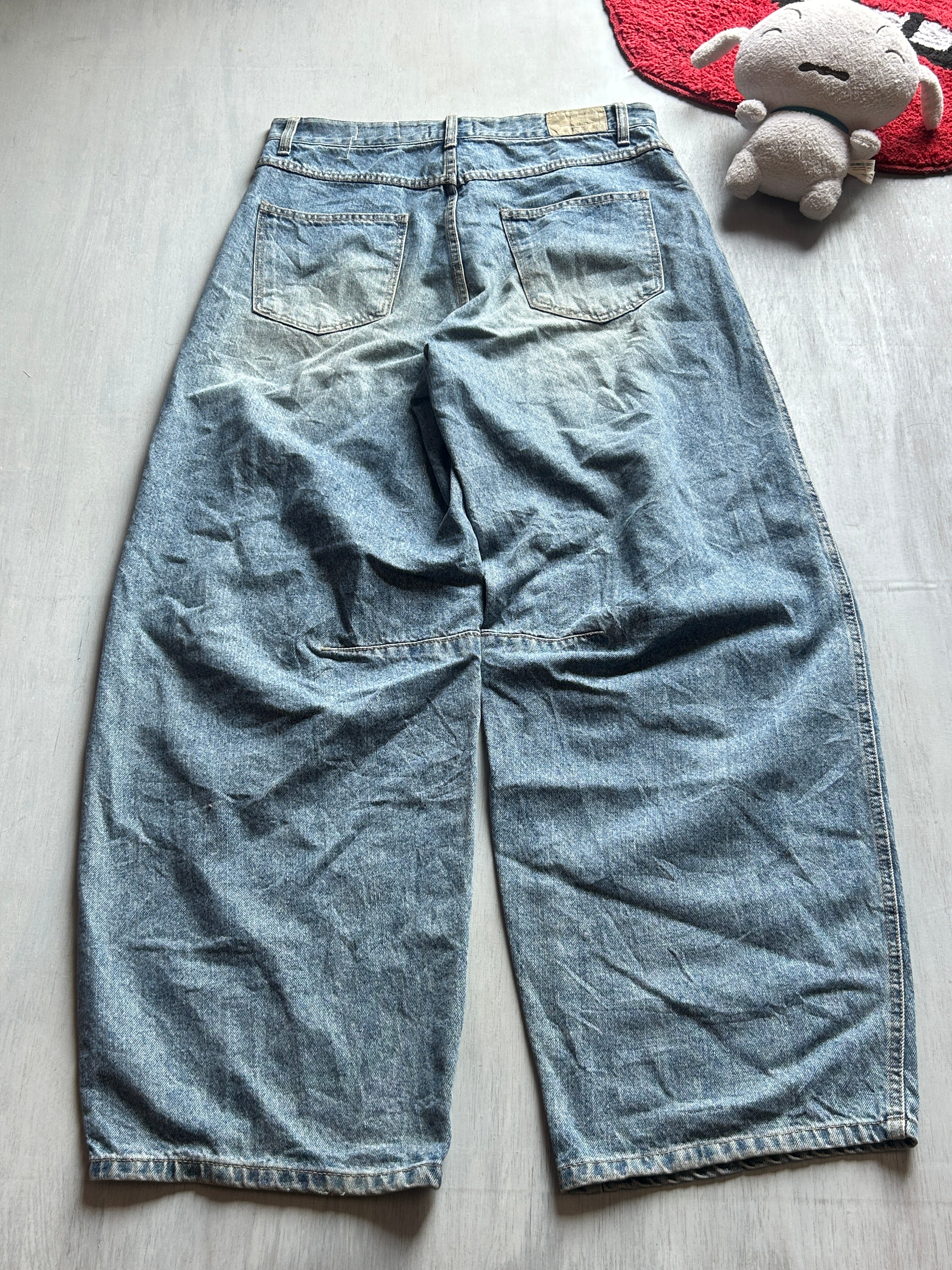 Panelled Vintage Wide-Leg Jeans - (XL)