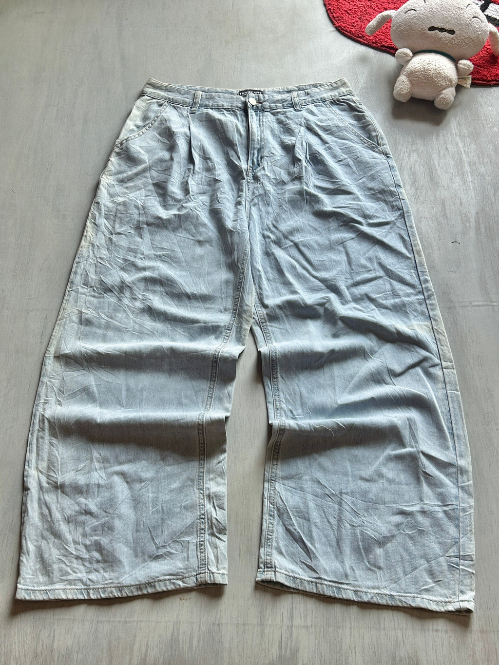 Light Blue Wide-Leg Denim - (XL)