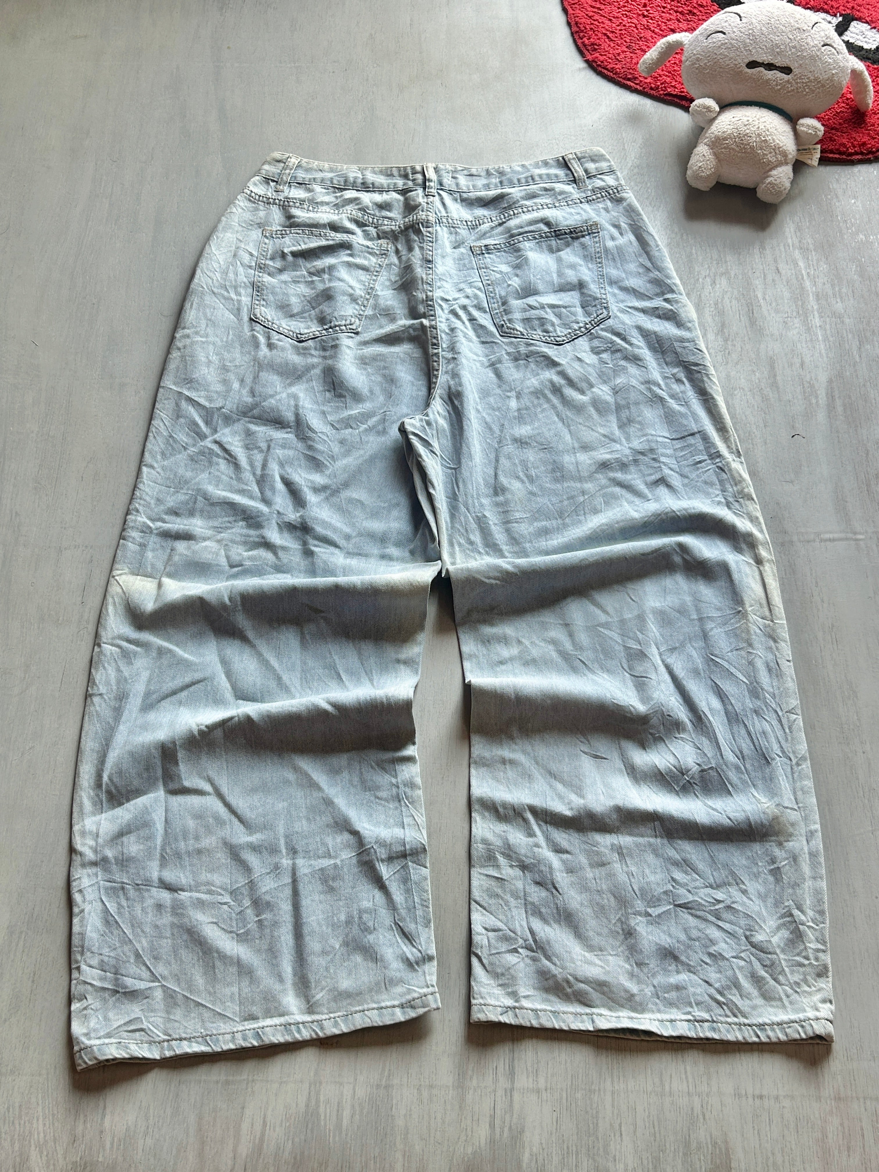 Light Blue Wide-Leg Denim - (XL)