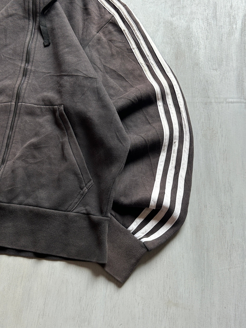 Black Stripe Zip-Up Hoodie