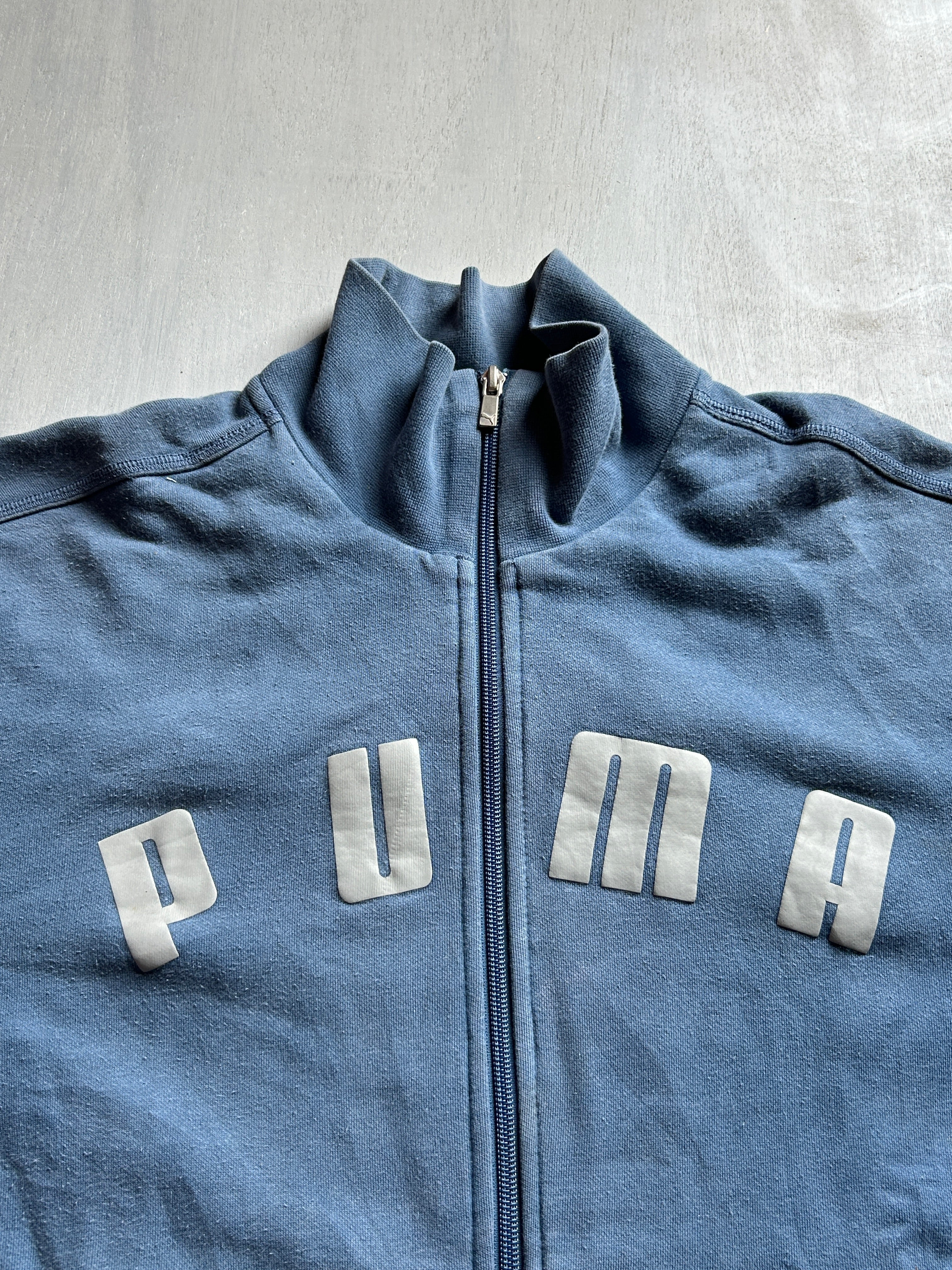 Steel Blue Full-Zip Track Jacket