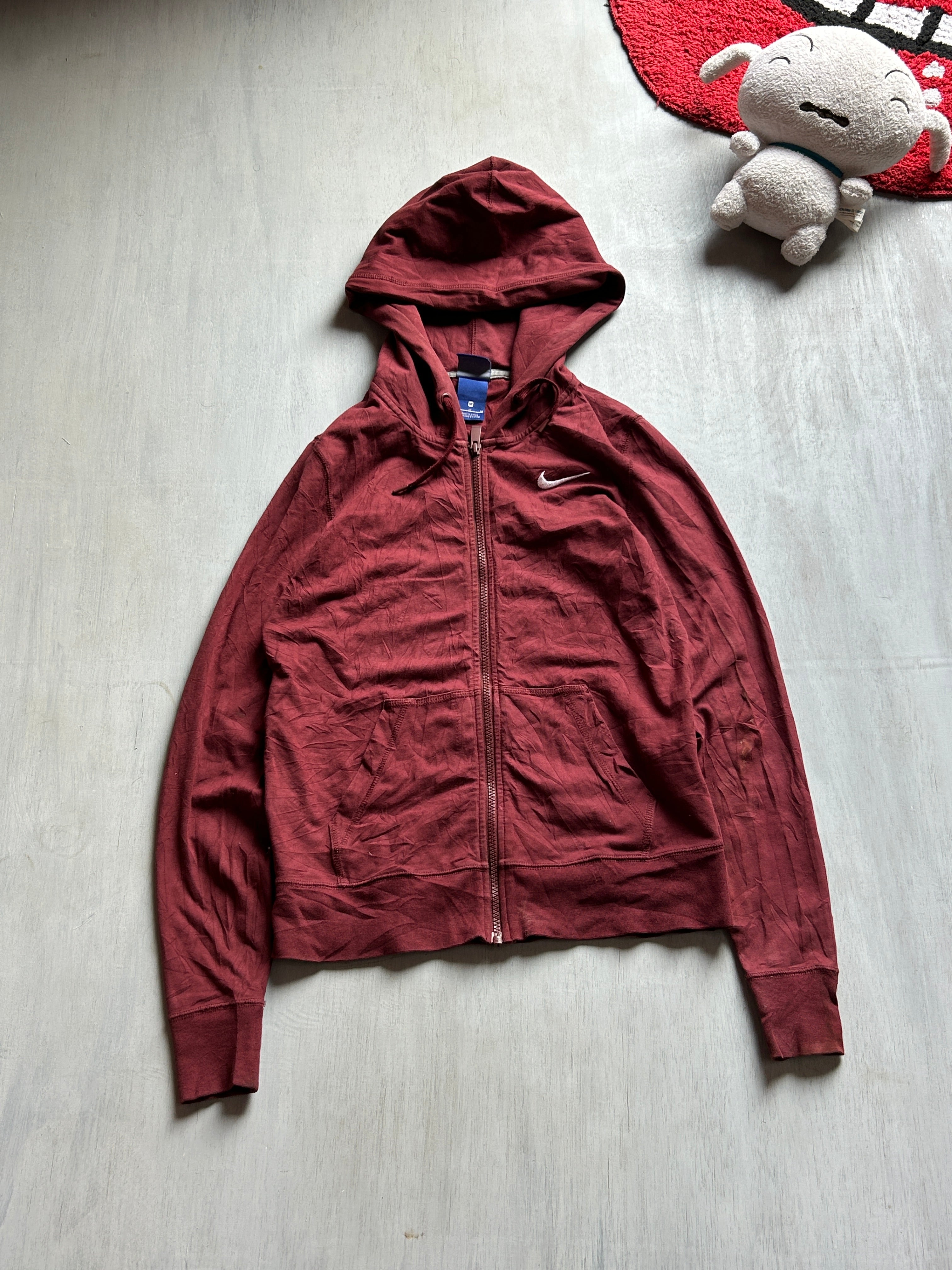 Maroon Essential Zip Hoodie