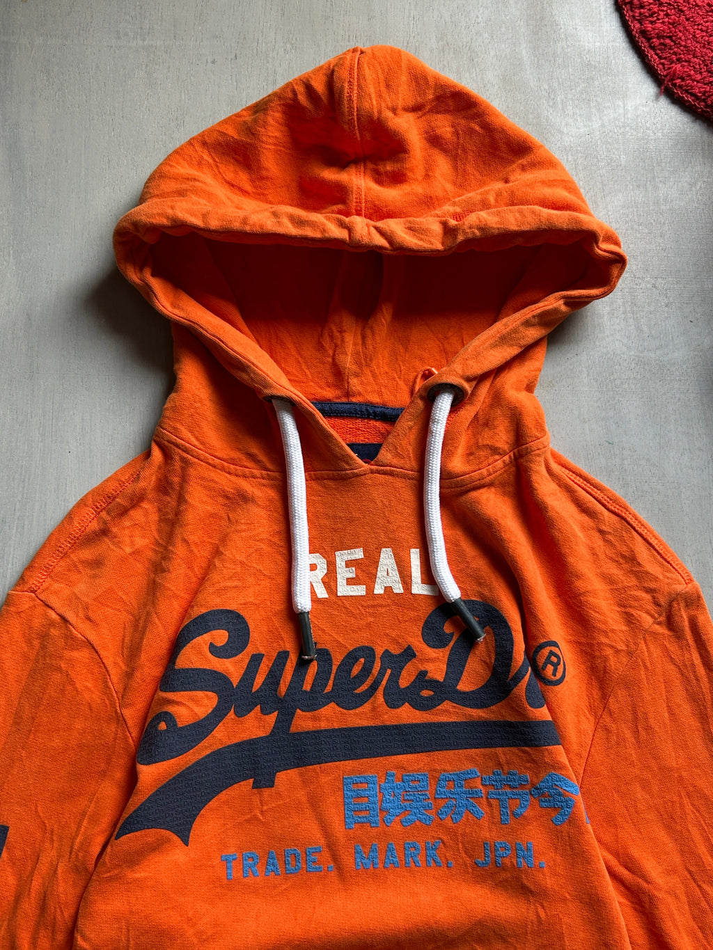 Orange Graphic Pullover Hoodie