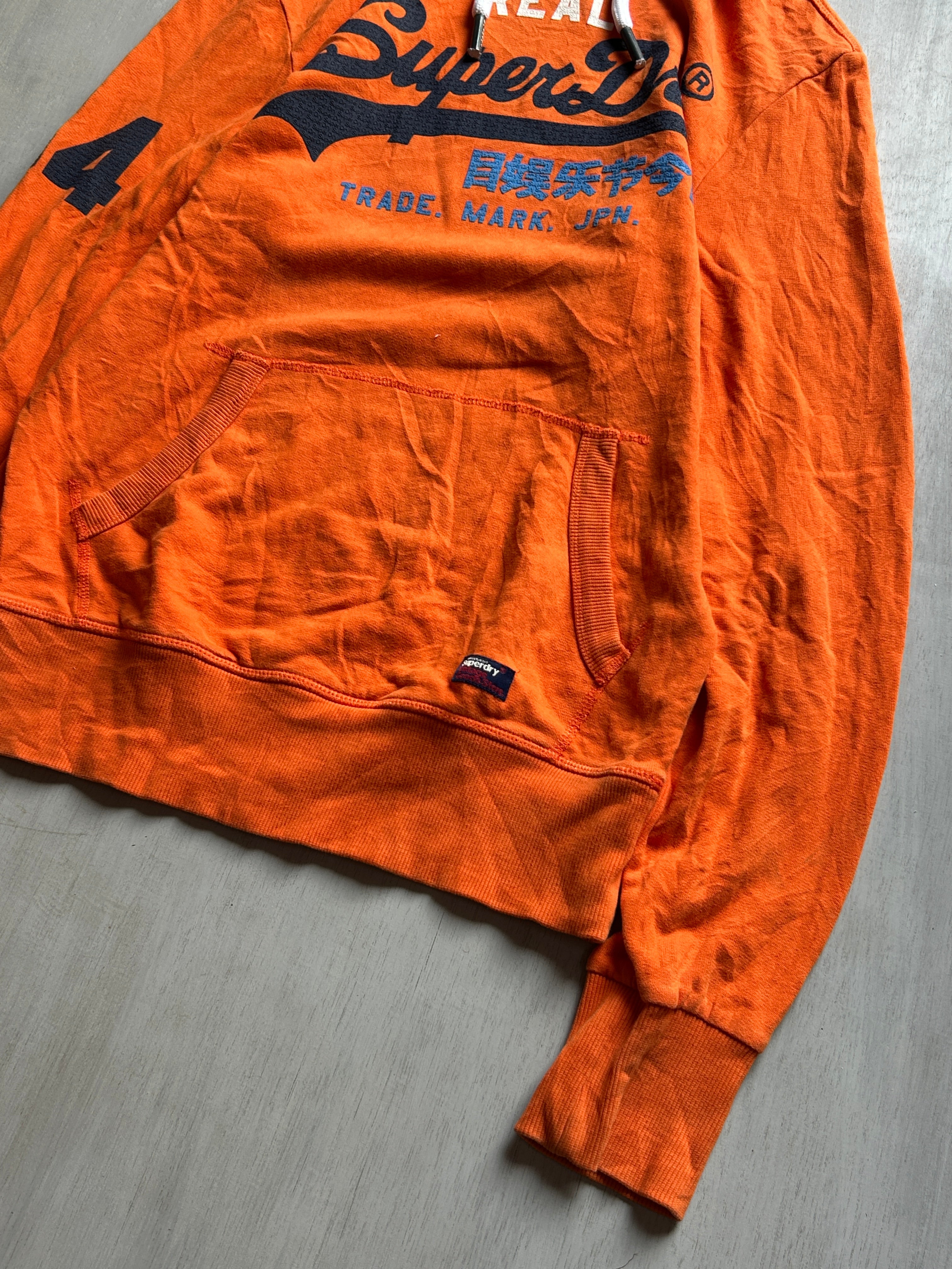 Orange Graphic Pullover Hoodie