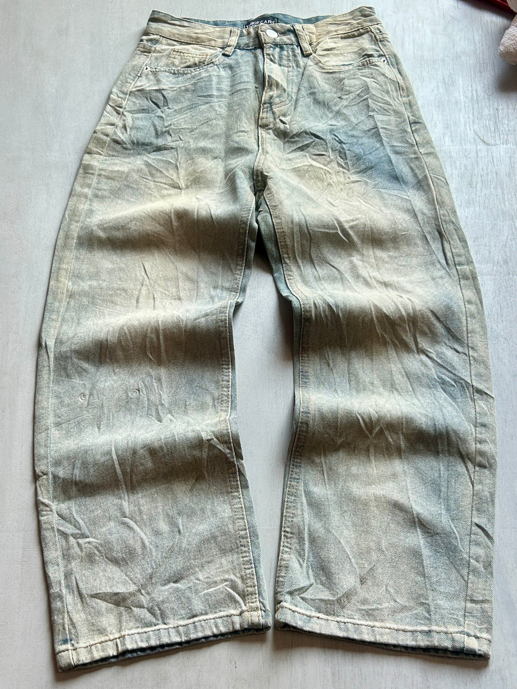 Sand Fade Vintage Baggy Denim - (XS)