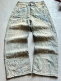 Sand Fade Vintage Baggy Denim - (XS)