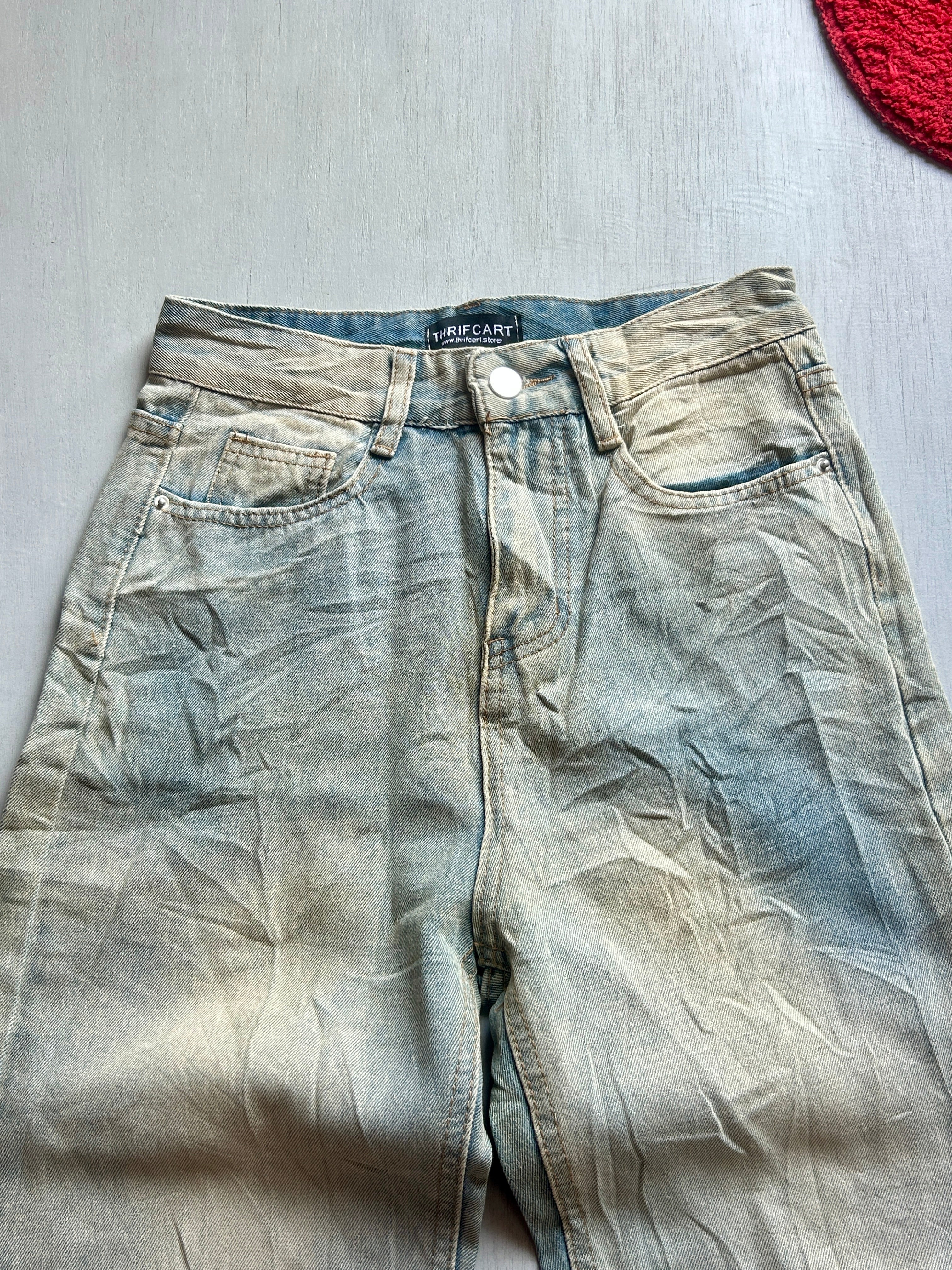 Sand Fade Vintage Baggy Denim - (XS)