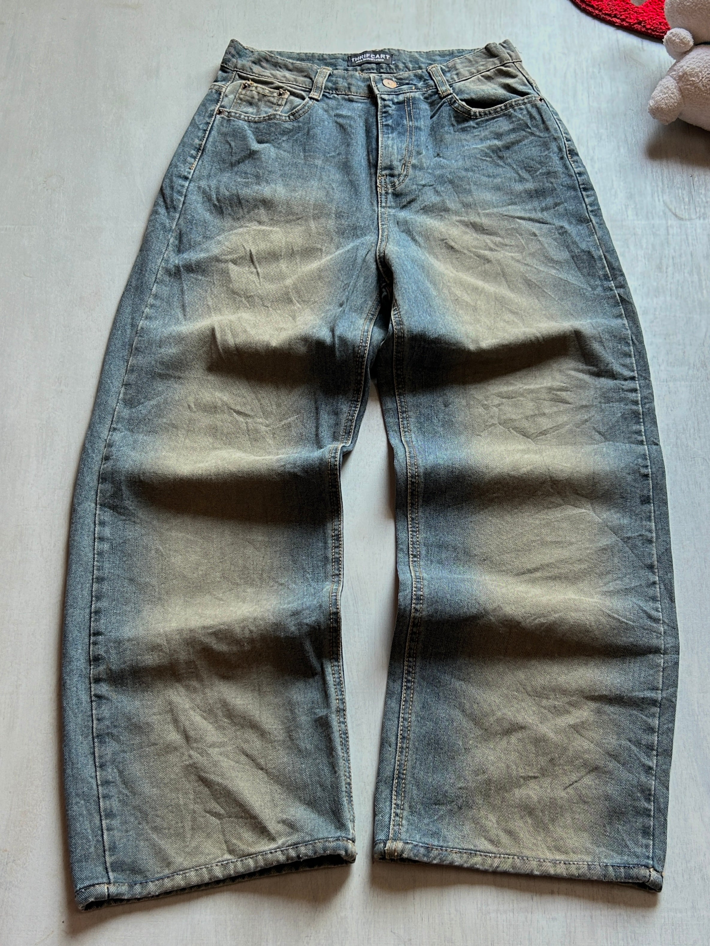 Dust Fade Baggy Denim - (S)