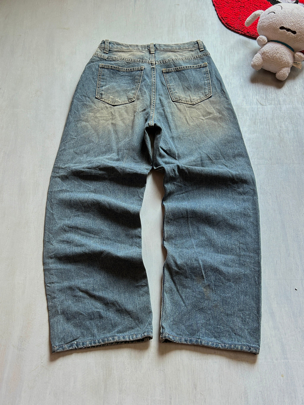 Dust Fade Baggy Denim - (S)