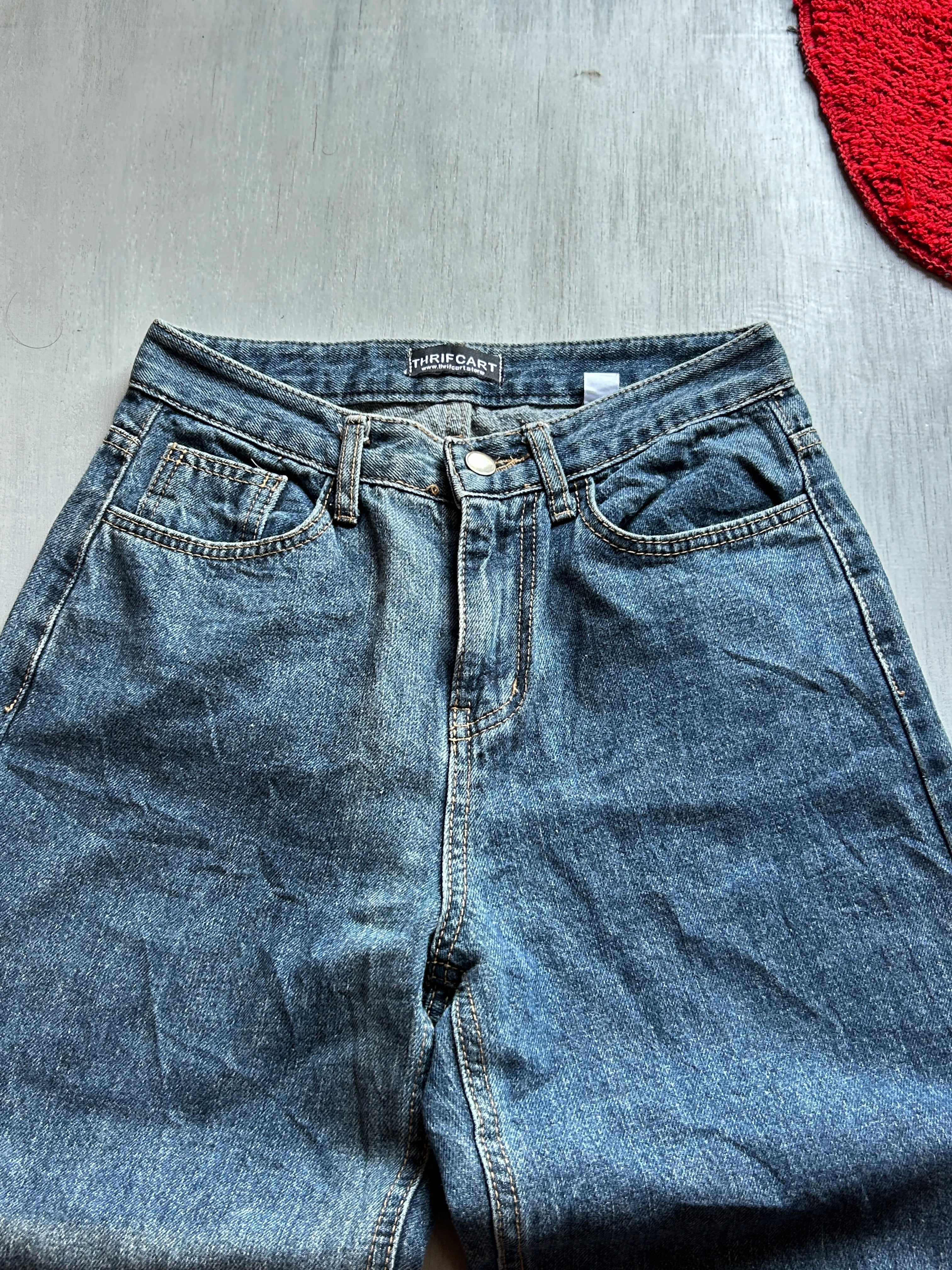 Midnight Wash Baggy Denim - (S)