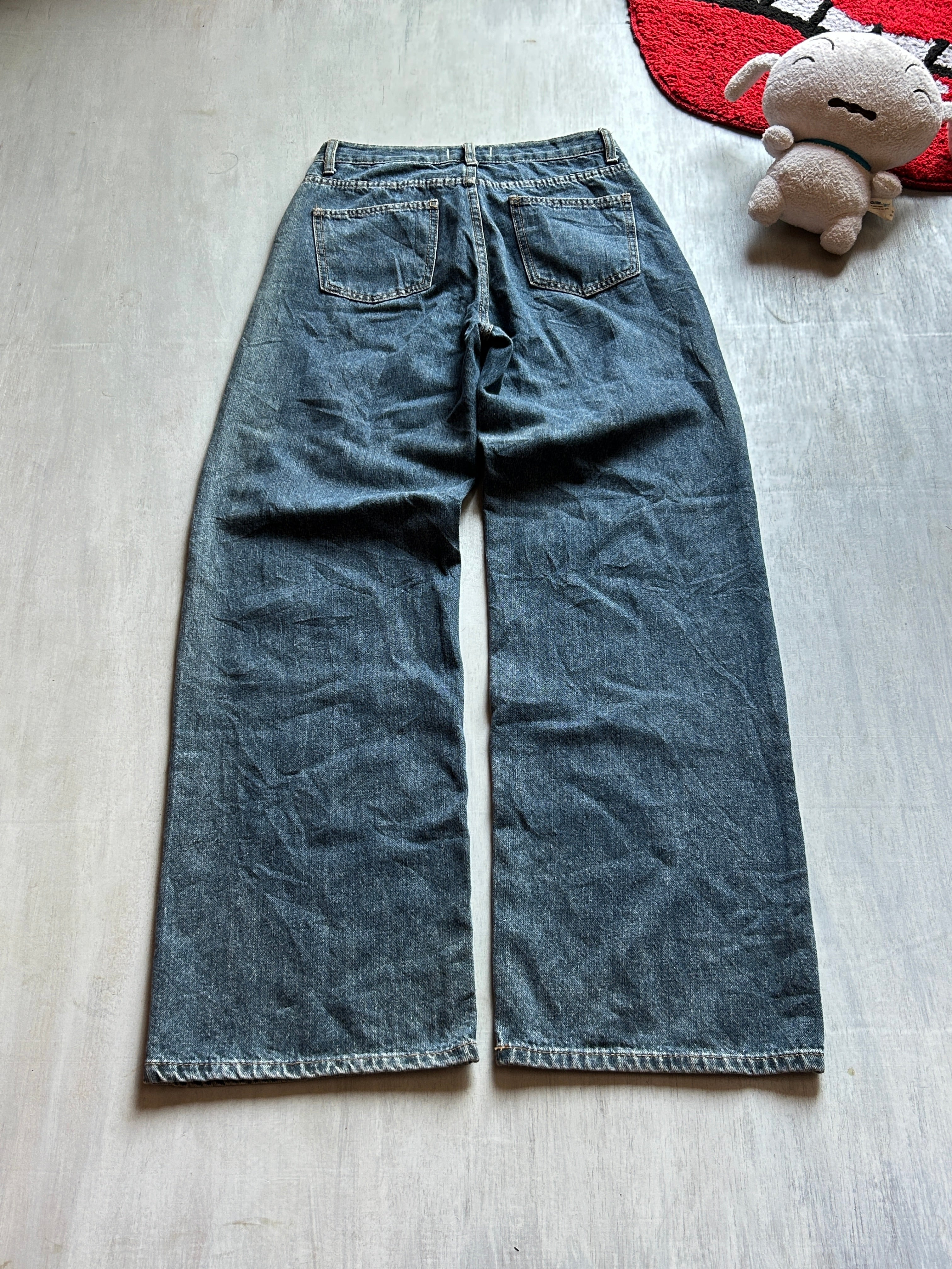 Midnight Wash Baggy Denim - (S)