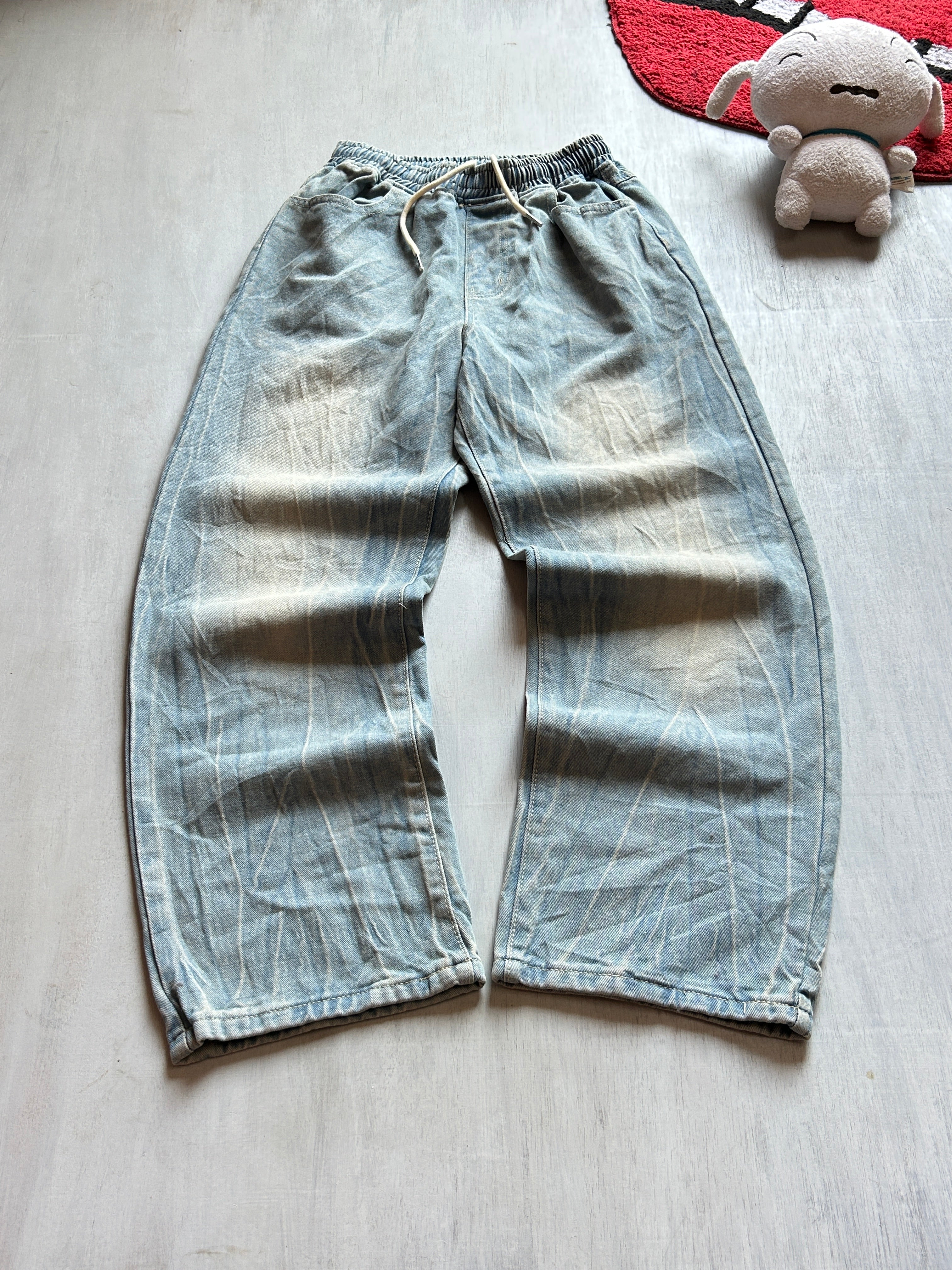 Cloud Wash Drawstring Denim - (XS-L)
