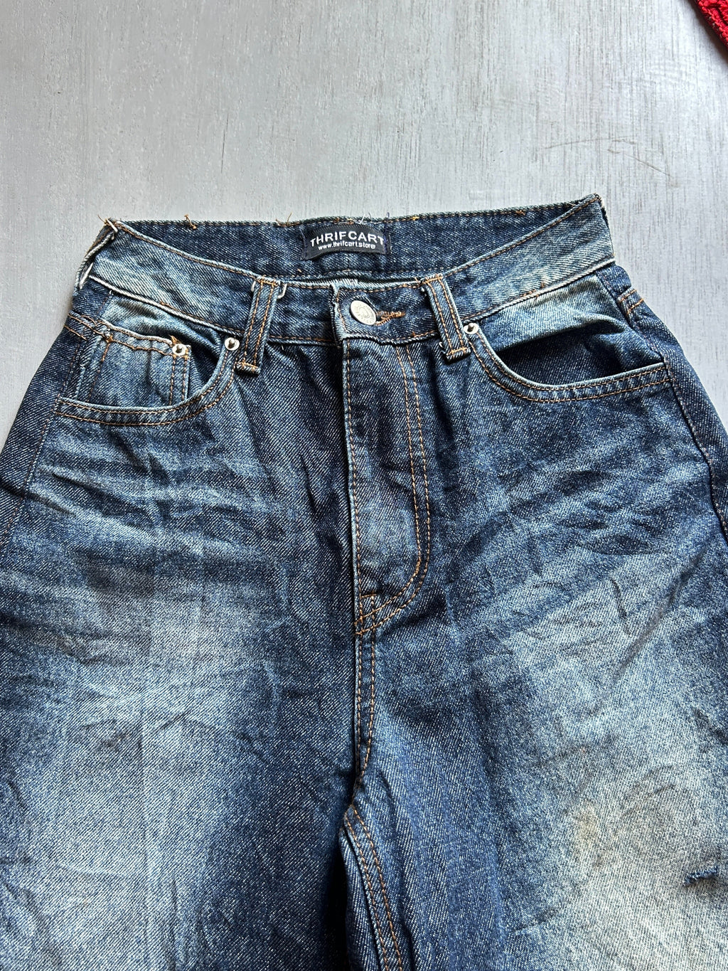 Midnight Fade Baggy Denim- (XXS)