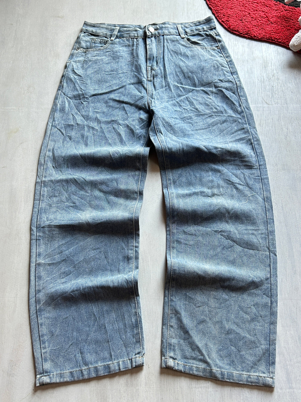 Steel Wash Baggy Denim - (L)