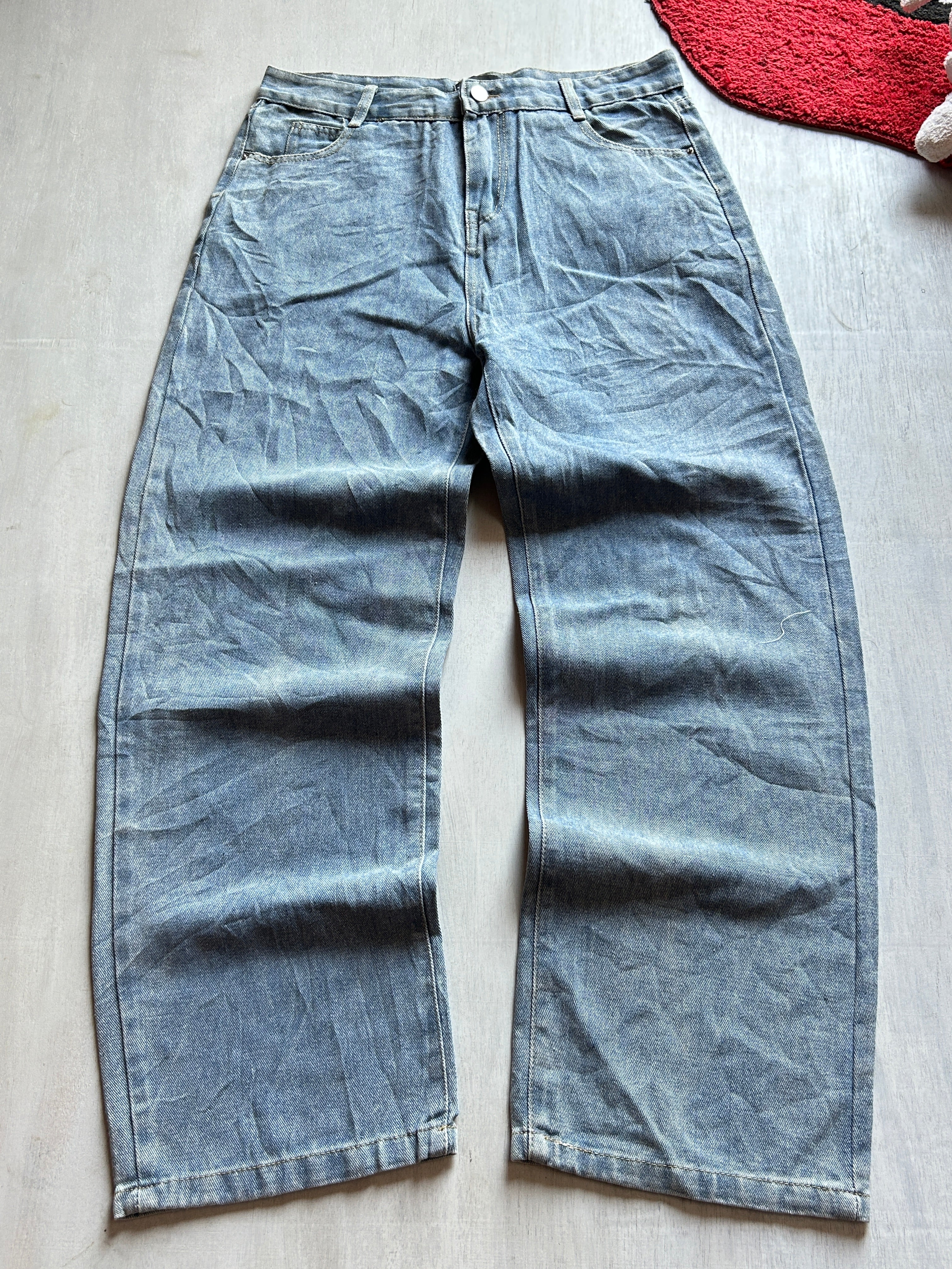 Steel Wash Baggy Denim - (L)