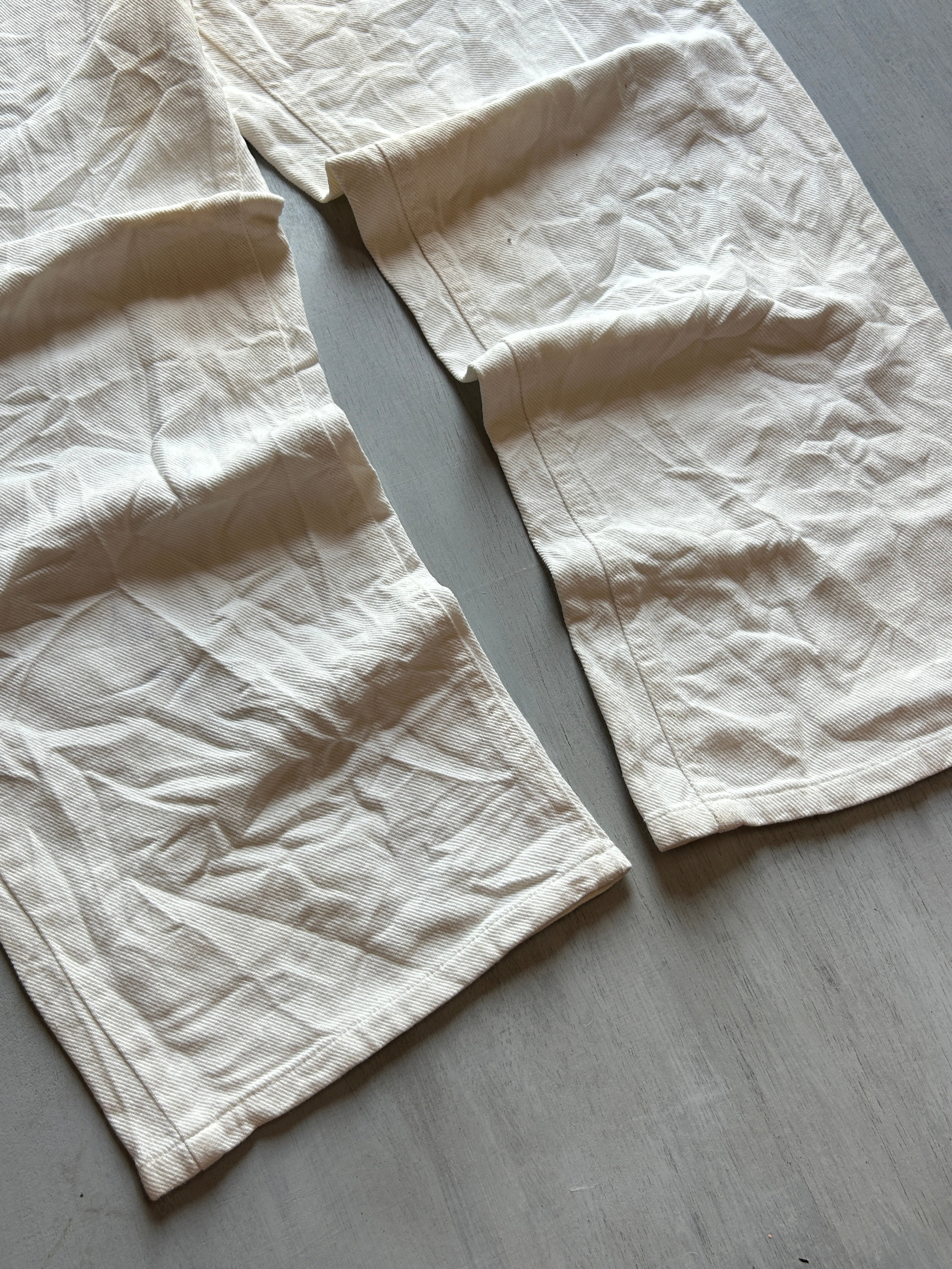 Ivory Drift Baggy Denim - (XS)