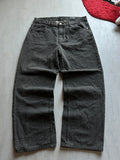 Washed Coal Baggy Denim - (L)