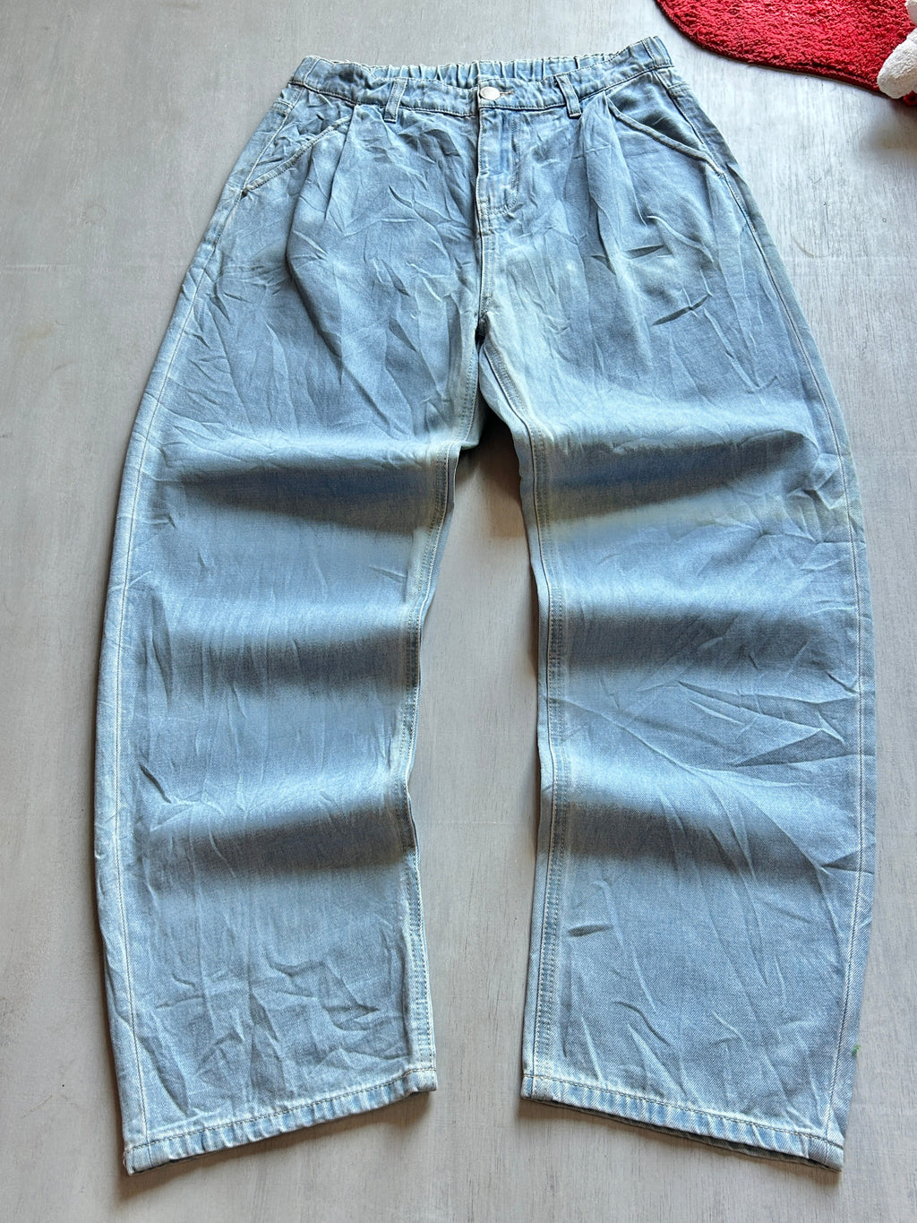 Cloud Blue Elastic Waist Denim - (M)