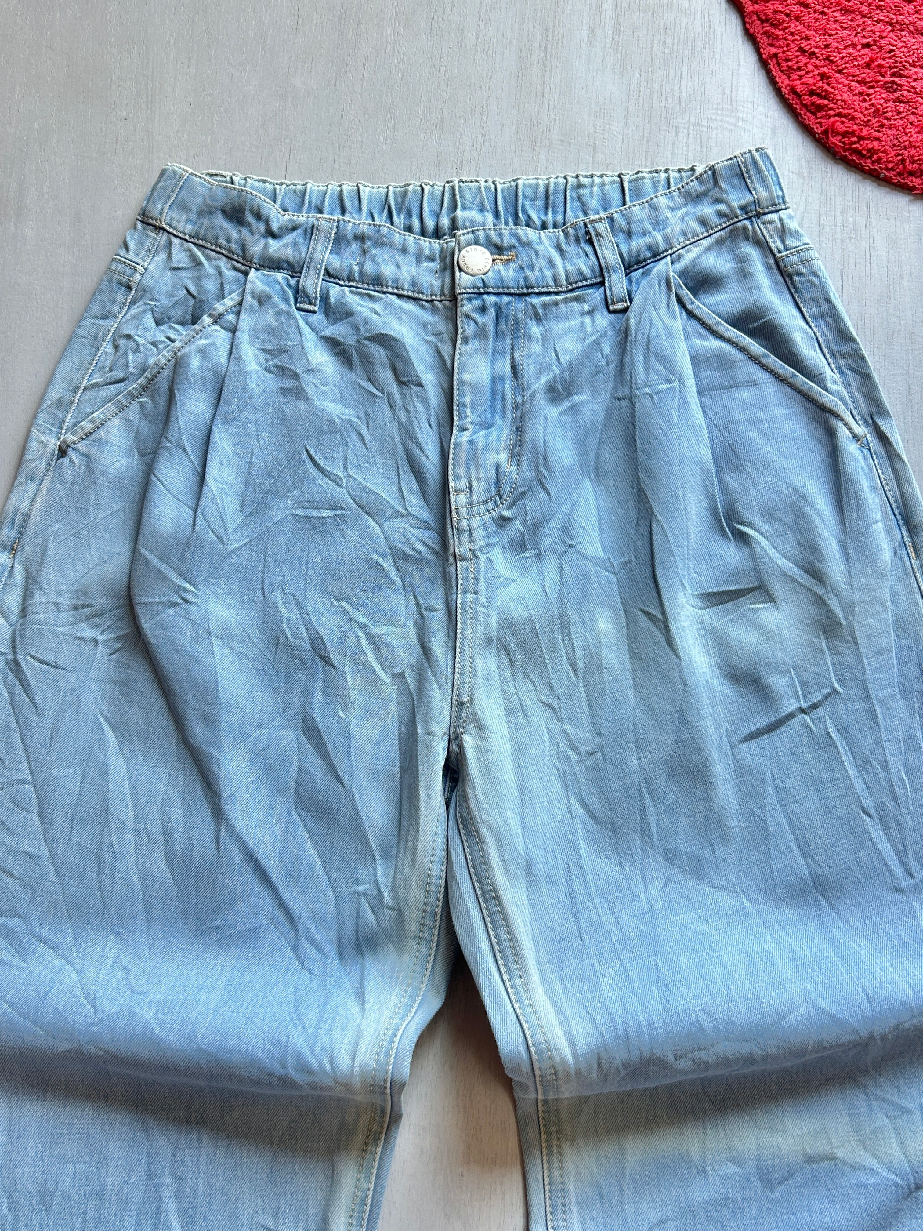 Cloud Blue Elastic Waist Denim - (M)