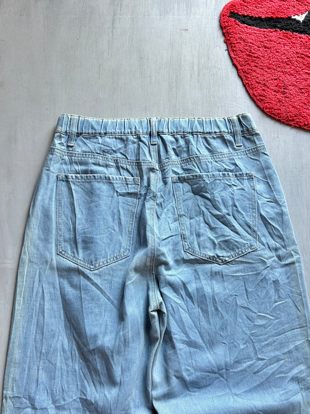 Cloud Blue Elastic Waist Denim - (M)