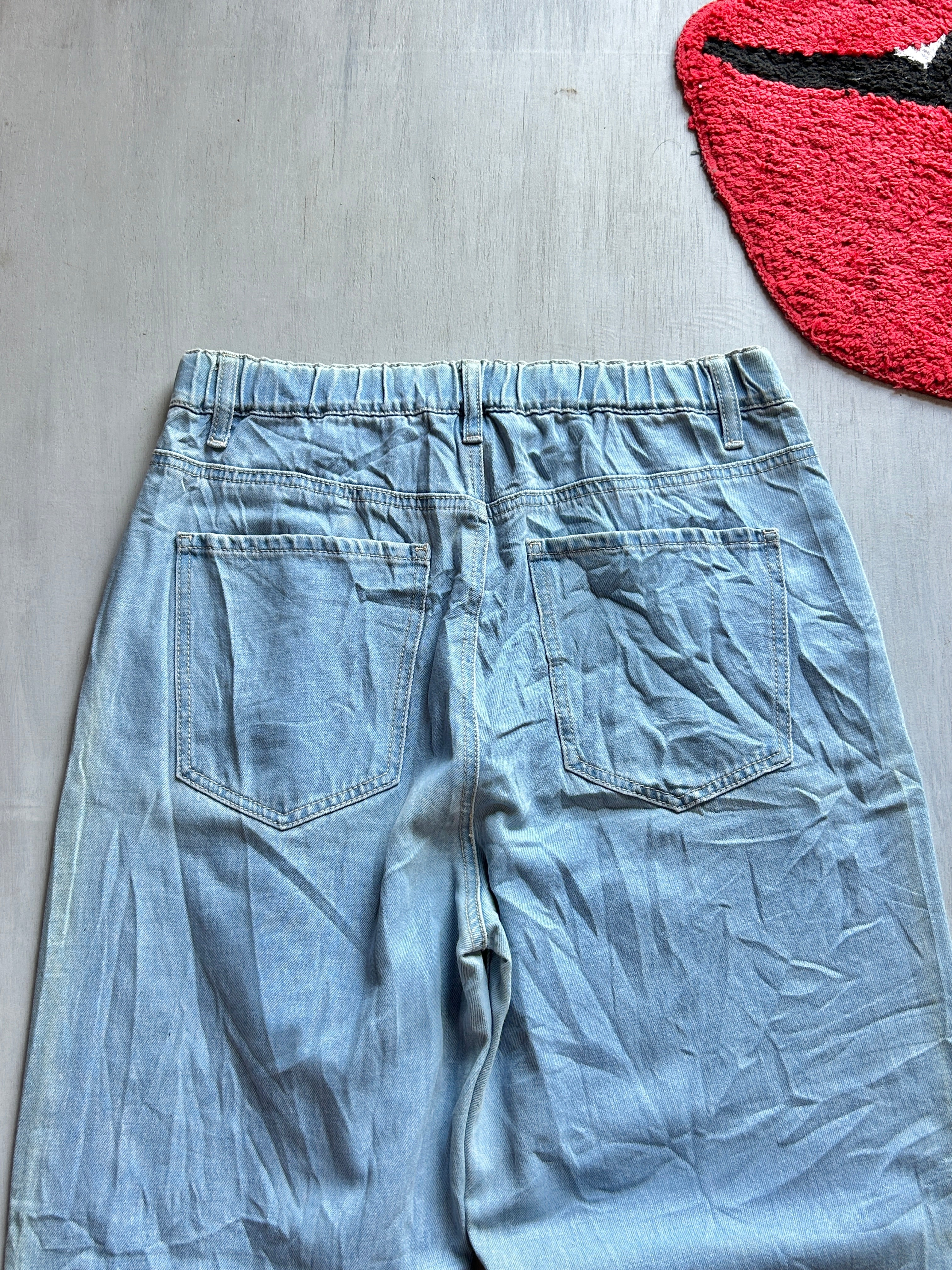 Cloud Blue Elastic Waist Denim - (M)