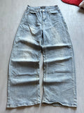 Frost Wash Wide-Leg Denim - (S)